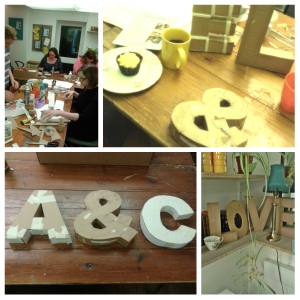 3d letters created at Art Playground Cake and Crafts workshop